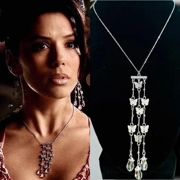 NEW 925 Sterling Silver Sparkling Pavé Butterfly ‘Mariposa’ Pendant Necklace